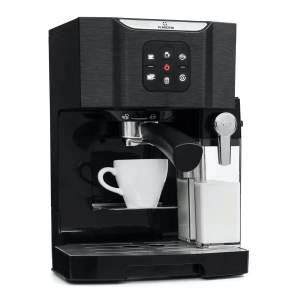 Klarstein Espressionata Gusto Espressomaschine 1100W 15 Bar Druck Schwarz Schwarz 8