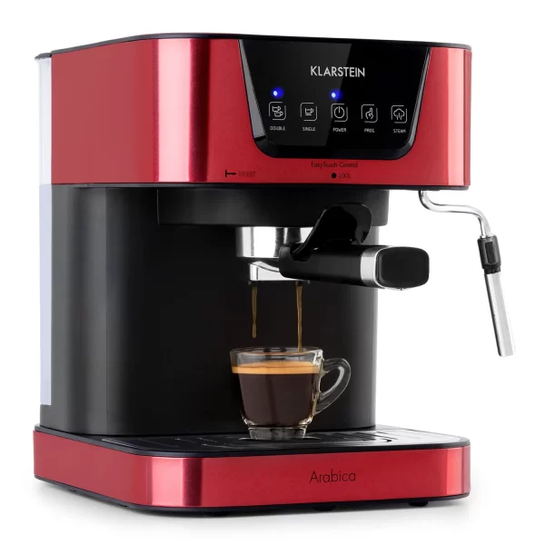 Klarstein Passionata 20 Espressomaschine 20 Bar 6 Tassen 1,25 Liter Milchschaum Rot 6
