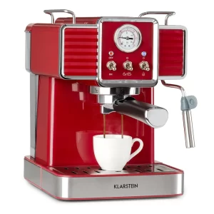 Klarstein Gusto Classico Espressomaker 1350 Watt 20 Bar Druck Wassertank: 1,5 Liter Schwarz 11