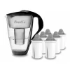 Pearlco Glas-Wasserfilter Schwarz Inkl. 6 Protect+ Filterkartuschen 4