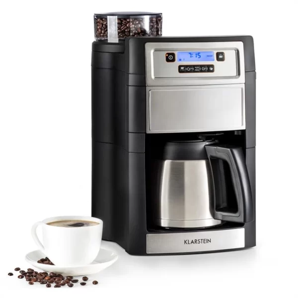 Klarstein Aromatica II Duo Kaffeemaschine, Integriertes Mahlwerk, 1,25 L, Rot Rot 4