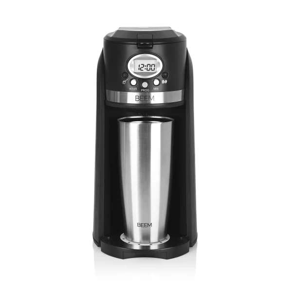 Klarstein Grind & Brew Kaffeemaschine 900-1000W 10Tassen 1-Liter-Tank Mahlwerk Silber 3