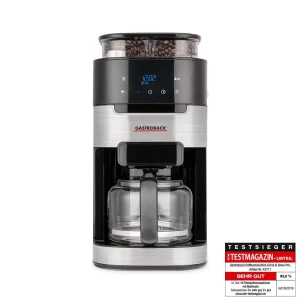 Klarstein Grind & Brew Kaffeemaschine 900-1000W 10Tassen 1-Liter-Tank Mahlwerk Silber 15