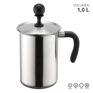 Null Edelstahl Milchaufschäumer Aufschäumbecher Milchkanne Induktionsgeeignet 1000ml 19