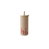 Design Letters Reisebecher 500 Ml Mit Stohhalm Beige 5
