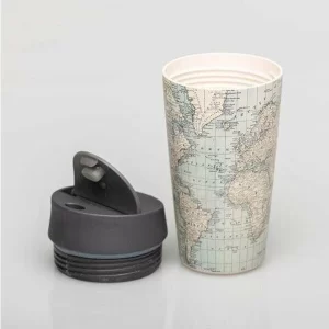 Chic Mic To Go Becher 420ml Bioloco Plant Deluxe Antique Map 6