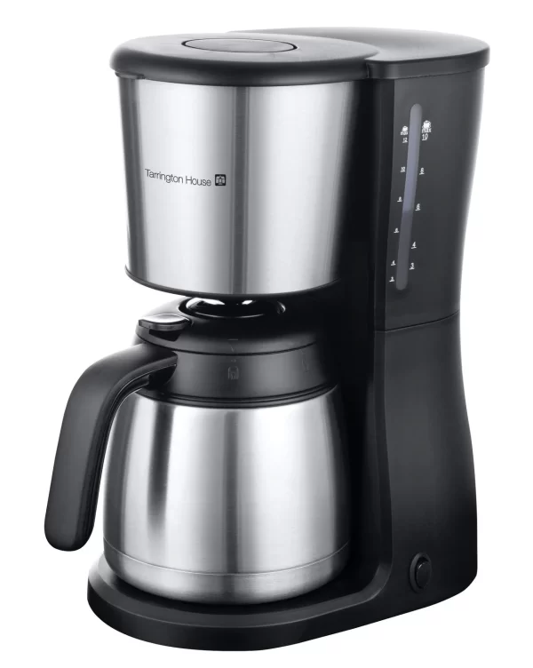Klarstein Grind & Brew Kaffeemaschine 900-1000W 10Tassen 1-Liter-Tank Mahlwerk Silber 7