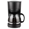 Null LENTZ Kaffeemaschine 1,5 Liter Kaffeeautomat Mit Permanentfilter Inkl. Messlöffel Schwarz Mit Edelstahl-Applikationen 23