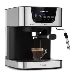 Klarstein Espressionata Gusto Espressomaschine 1100W 15 Bar Druck Schwarz Schwarz 17