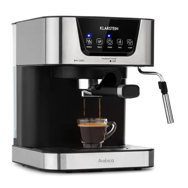 Klarstein Espressionata Gusto Espressomaschine 1100W 15 Bar Druck Schwarz Schwarz 6