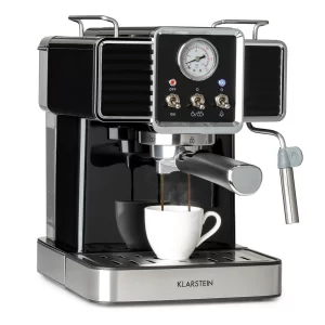 Klarstein Gusto Classico Espressomaker 1350 Watt 20 Bar Druck Wassertank: 1,5 Liter Rot 11